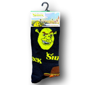 3/$20 Shrek, Donkey & Puss In Boots DreamWorks Funny Novelty Crew Socks - NWT